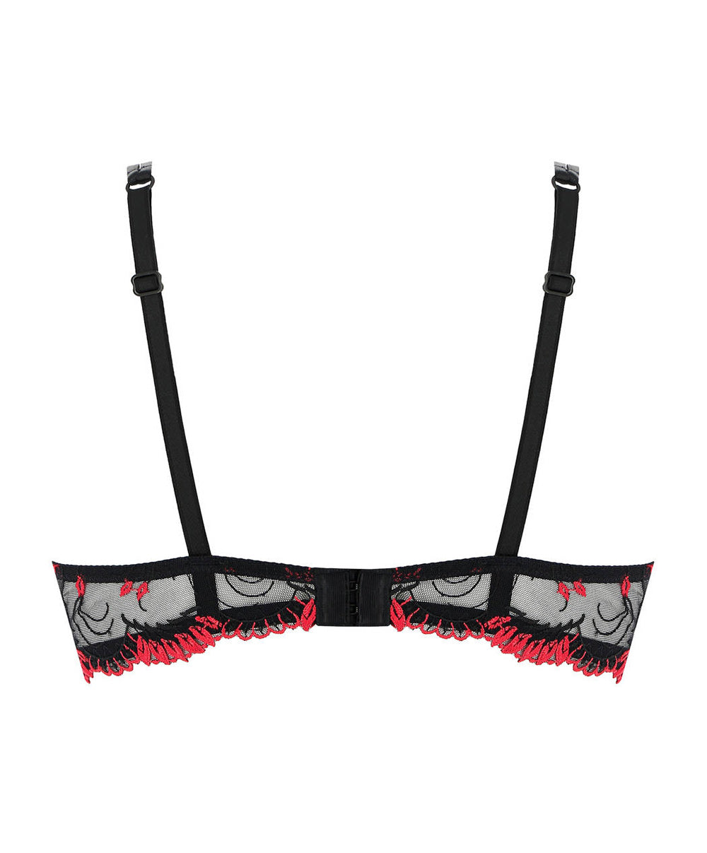 Soutien-gorge corbeille Lise Charmel Écrin Désir noir et rouge