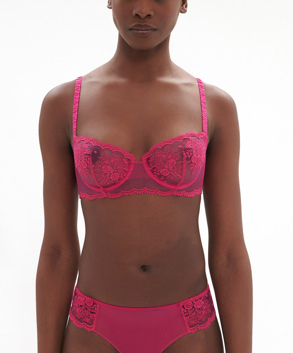 Soutien-gorge corbeille Simone Pérèle Intrigue rose disco 1E2330-346