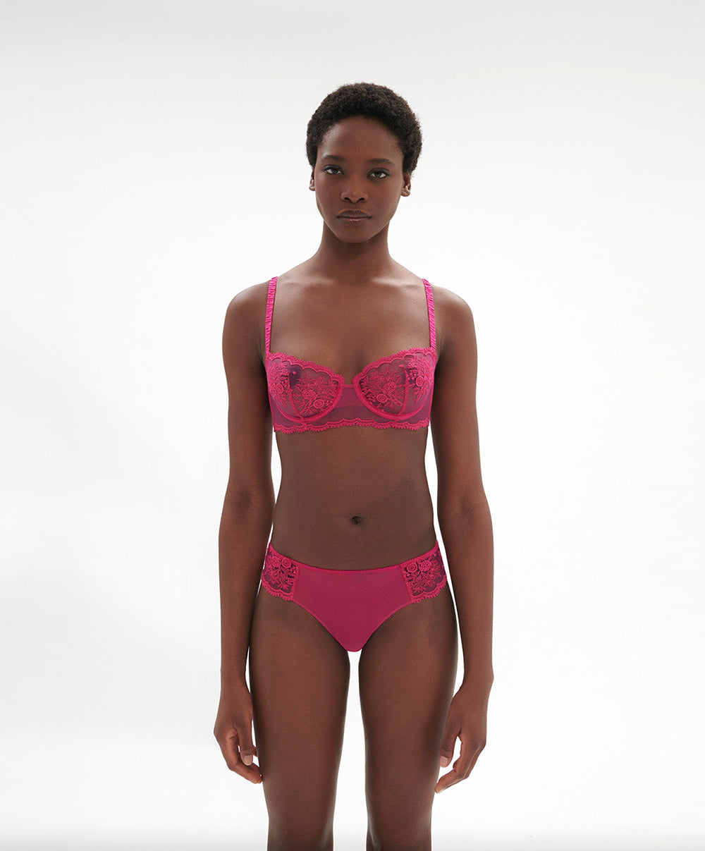 Soutien-gorge corbeille Simone Pérèle Intrigue rose disco 1E2330-346
