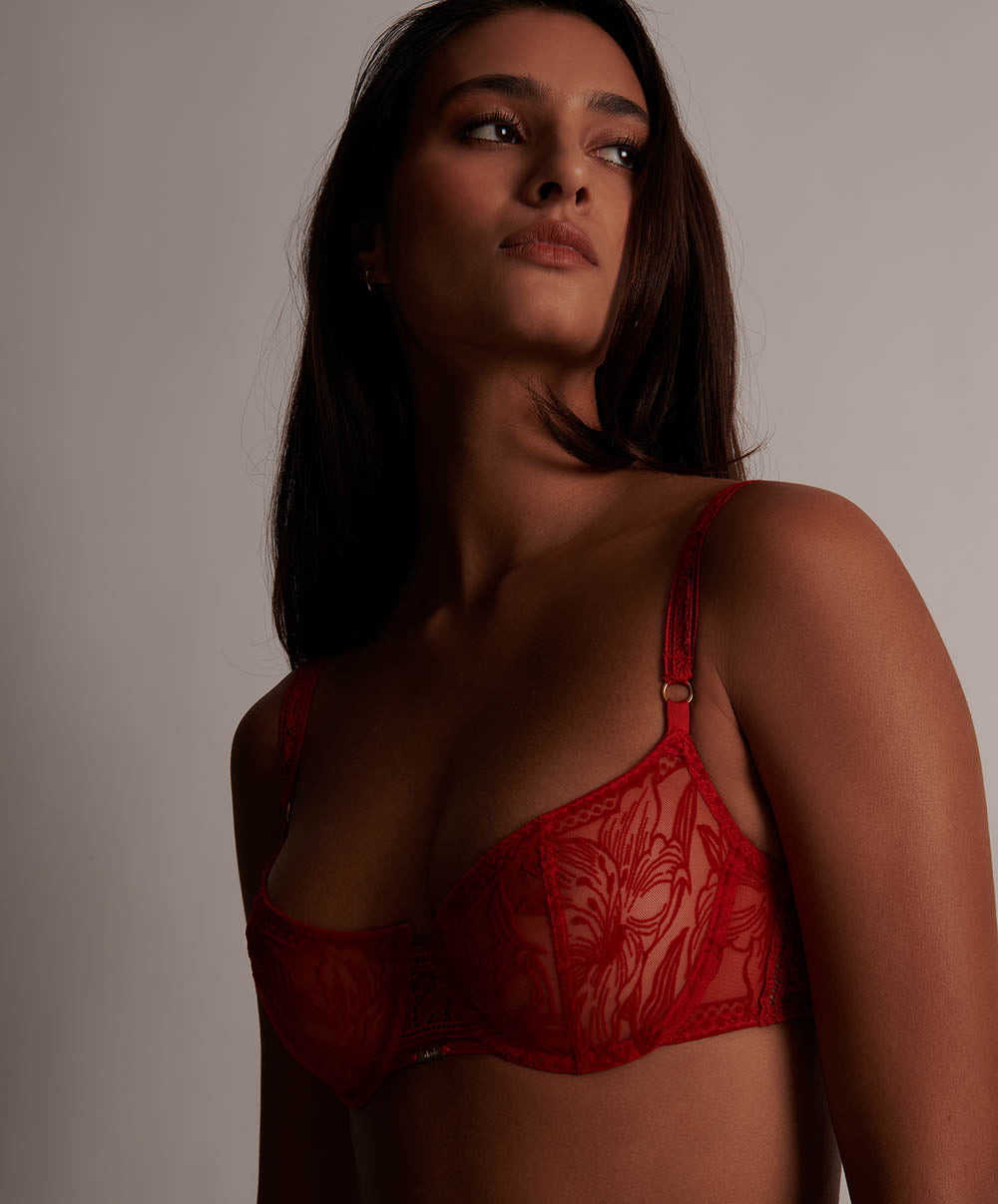 Soutien-gorge corbeille Cœur à corps Rouge Aubade 1BF14-ROUGE