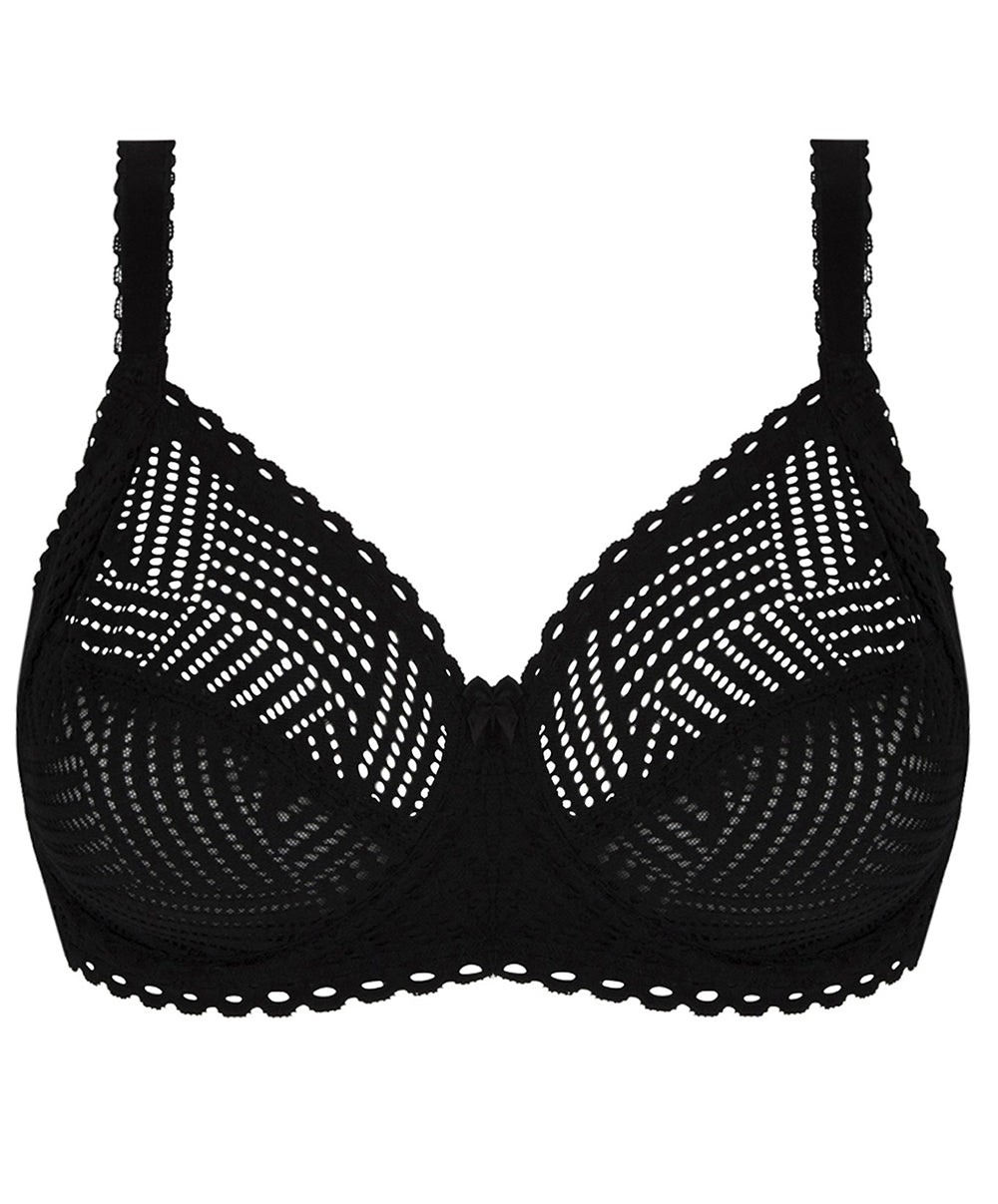 Soutien-gorge couvrant grande taille "Bien-être" Antigel de Lise Charmel Tressage Graphic noir FCC6137-TN 100
