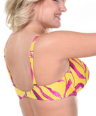 Soutien-gorge de bain coque bonnets profonds L'Antigelwood feuille rose Antigel Bain FBA4082-FR