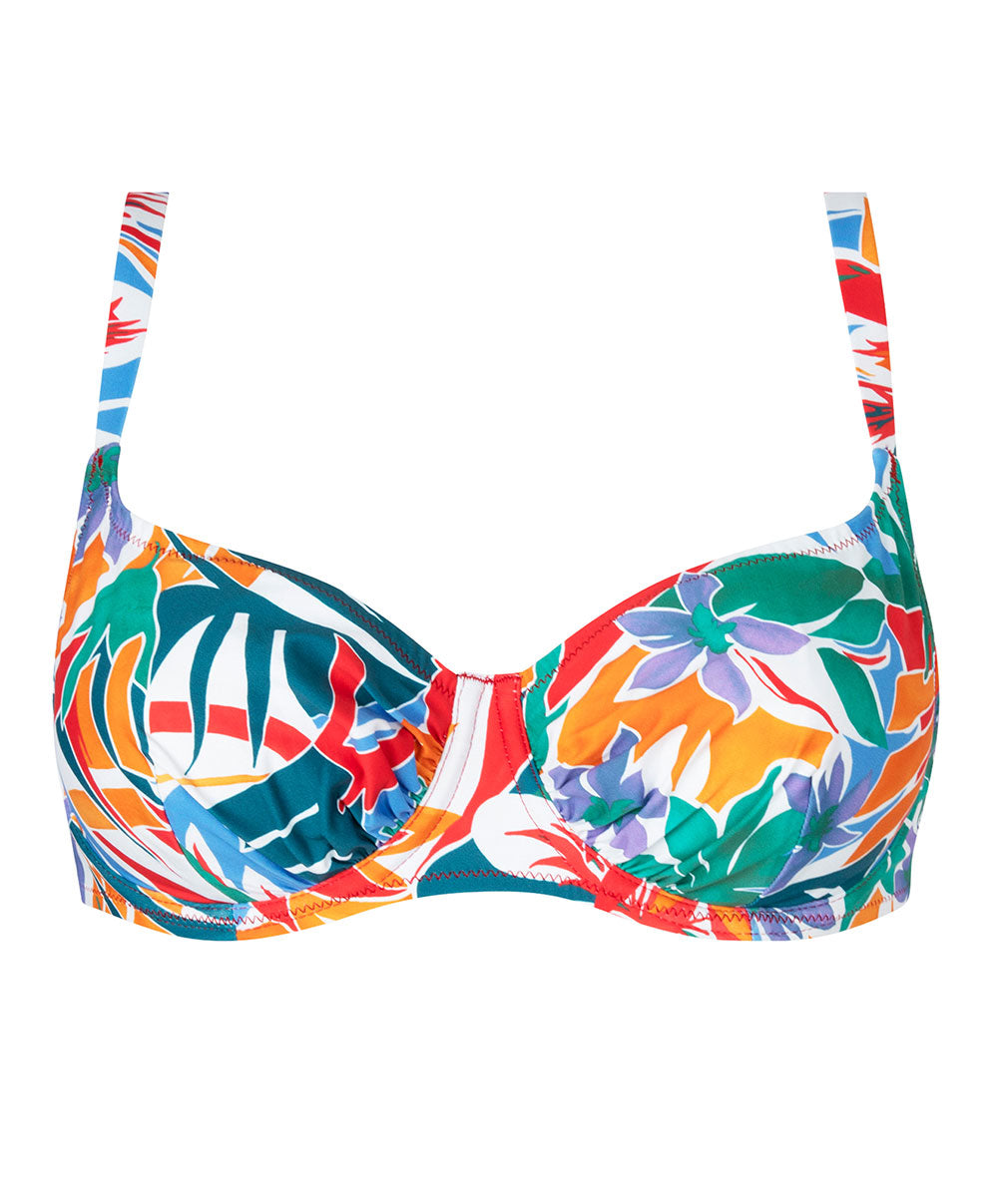 Soutien-gorge de bain corbeille grande taille La Flaneuse papiers découpés multicolore Antigel Bain FBB3567-PD