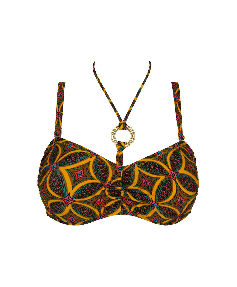 Soutien-gorge de bain souple bandeau La Muse Africa jaune Antigel Bain FBB7456-JA