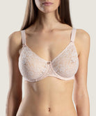 Soutien-gorge emboitant grande taille avec armatures Rosessence nude été Aubade HK13-NETE