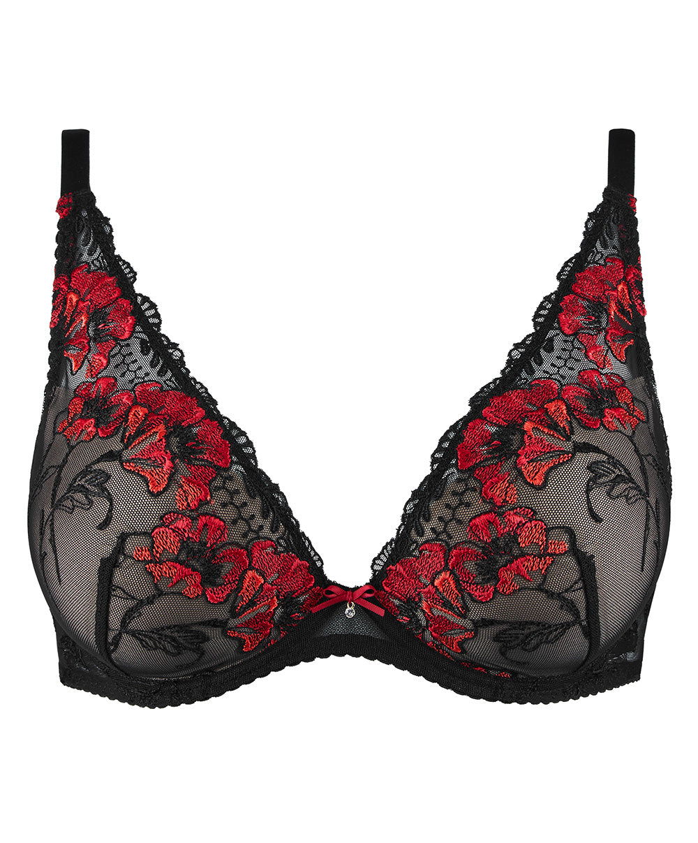 Soutien-gorge foulard push-up À Fleur de Toi rouge prodigieux Aubade IBN81-RPRO