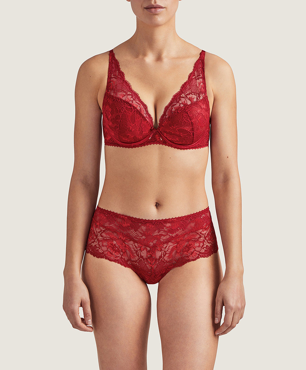 Soutien-gorge foulard push-up rouge Aube Amoureuse rouge Aubade QA81-ROAM