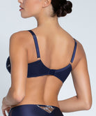 Soutien-gorge grande taille armature couvrant Lise Charmel Déesse en Glam marine argent BCH6115-MA