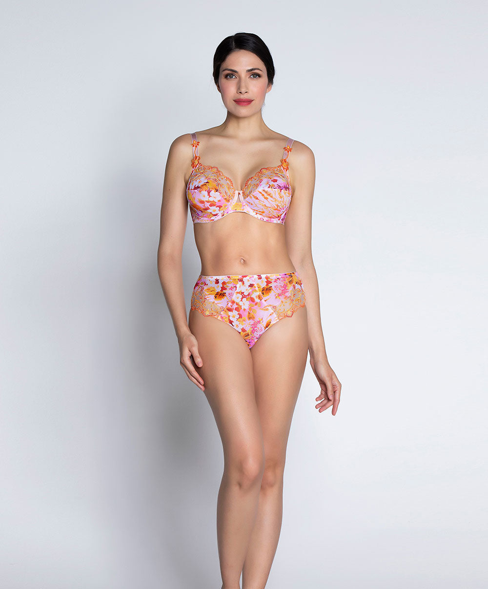 Soutien-gorge grande taille armature couvrant Lise Charmel Jardins de Lumière bouquet multicolore BCH6149-BL