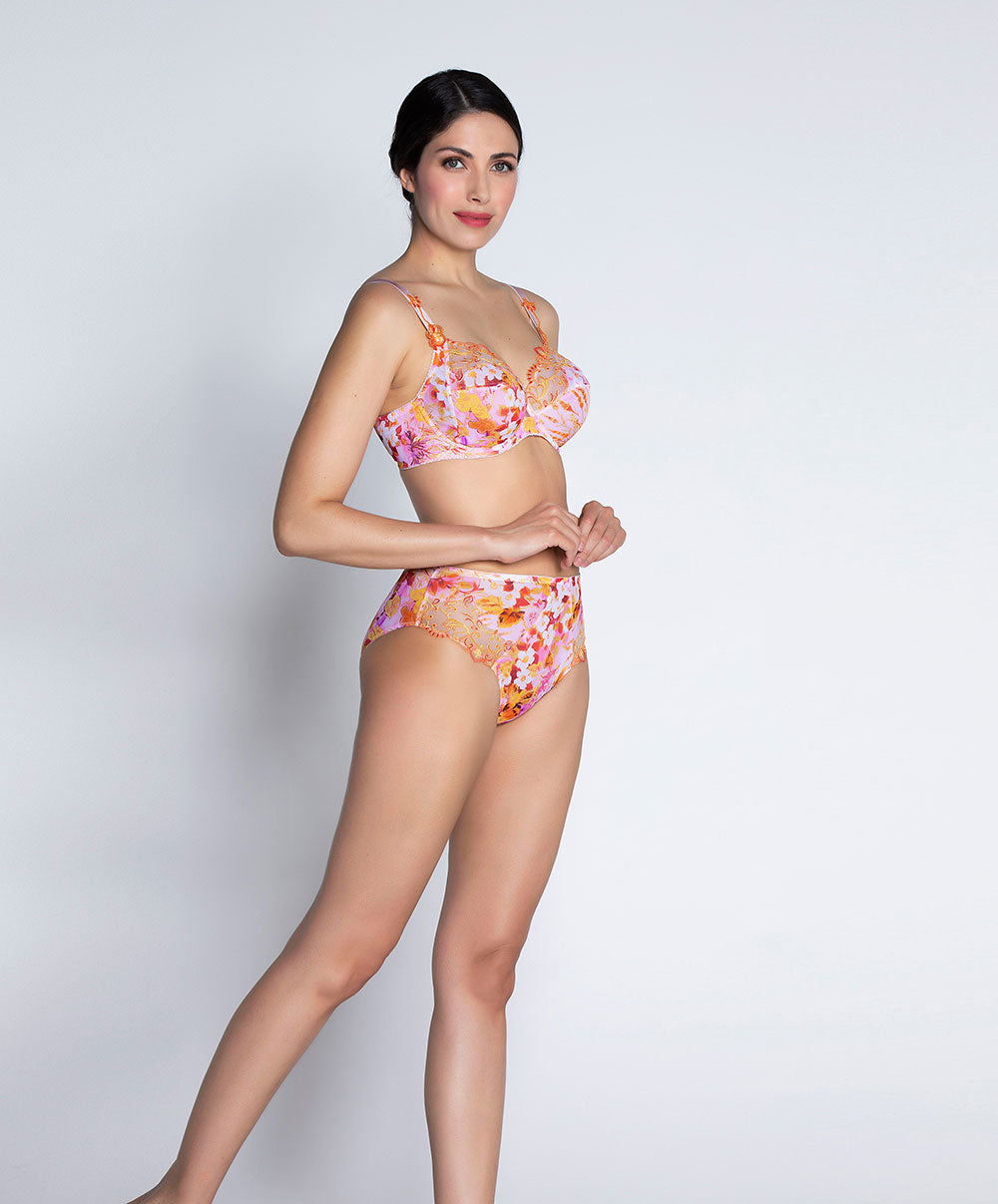 Soutien-gorge grande taille armature couvrant Lise Charmel Jardins de Lumière bouquet multicolore BCH6149-BL