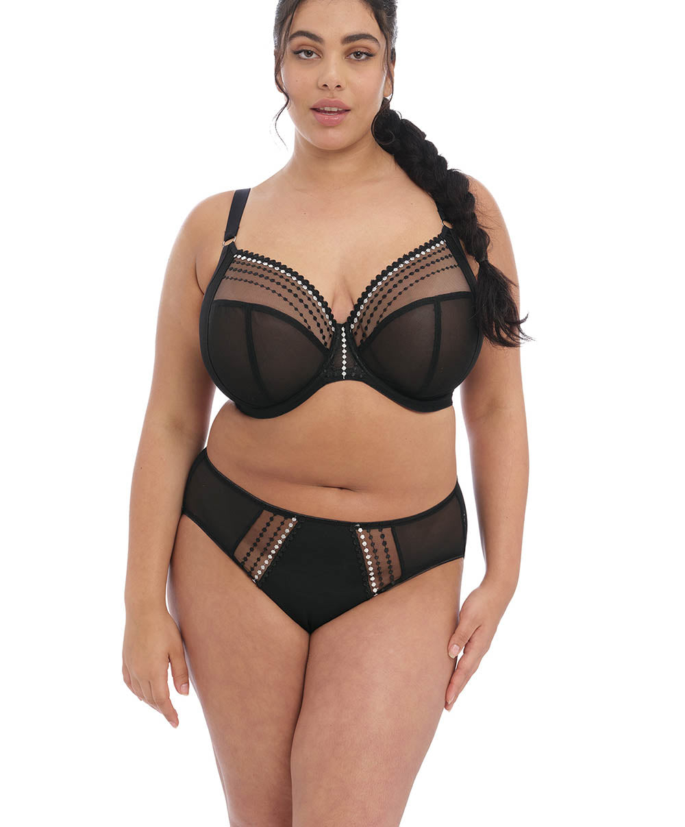 Soutien-gorge grande taille armature plongeant Elomi Matilda Black star EL8900-BKS