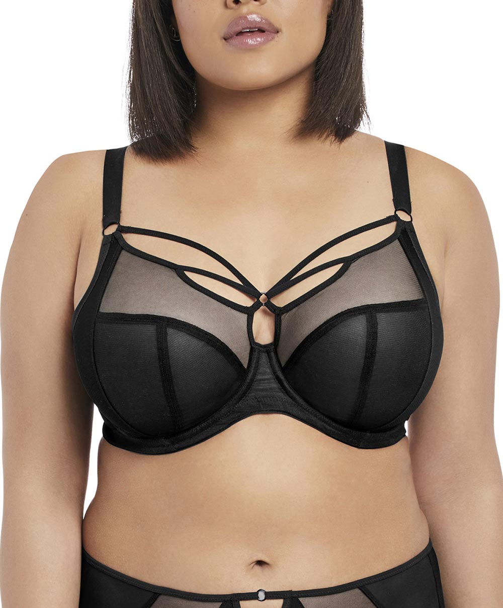 Soutien-gorge grande taille armature plongeant Elomi Sachi noir 