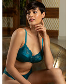 Soutien-gorge grande taille armature en soie Lise Charmel Splendeur Soie cyan ACC6180-SC	-10