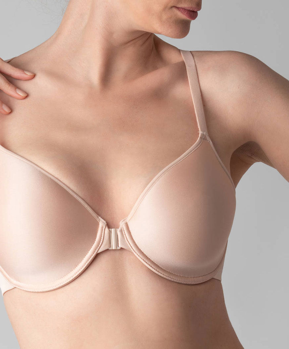 Soutien-gorge moulé fermeture devant Chantelle Prime Beige doré C12B70-01N