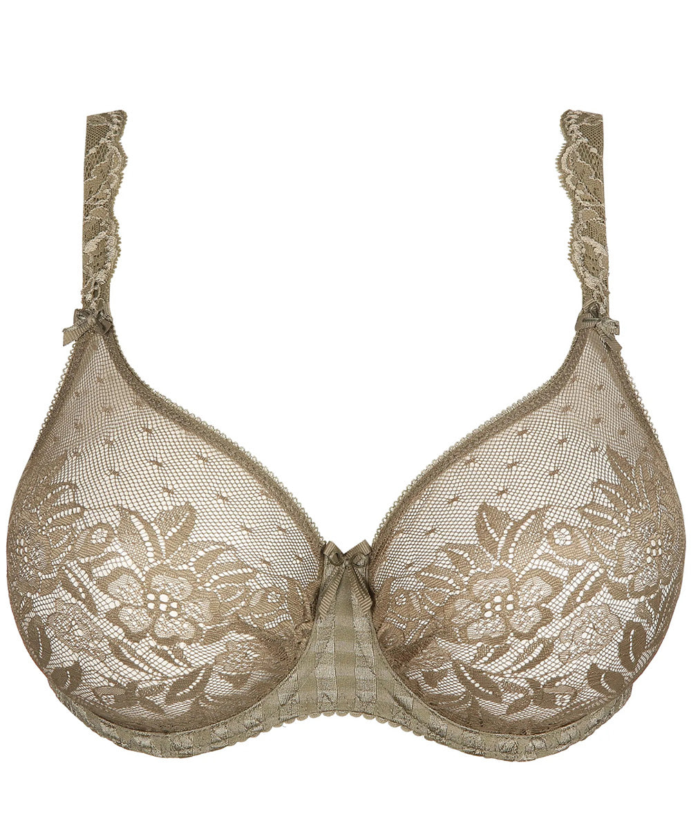 Soutien-gorge moulé emboitant grande taille en dentelle PrimaDonna Madison golden olive 0262127-GOO