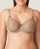 Soutien-gorge moulé emboitant grande taille en dentelle PrimaDonna Madison golden olive 0262127-GOO