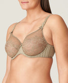 Soutien-gorge moulé emboitant grande taille en dentelle PrimaDonna Madison golden olive 0262127-GOO