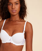 Soutien-gorge moulé padding spacer forme corbeille bretelles multipositions Simone Pérèle Andora blanc 131343-011