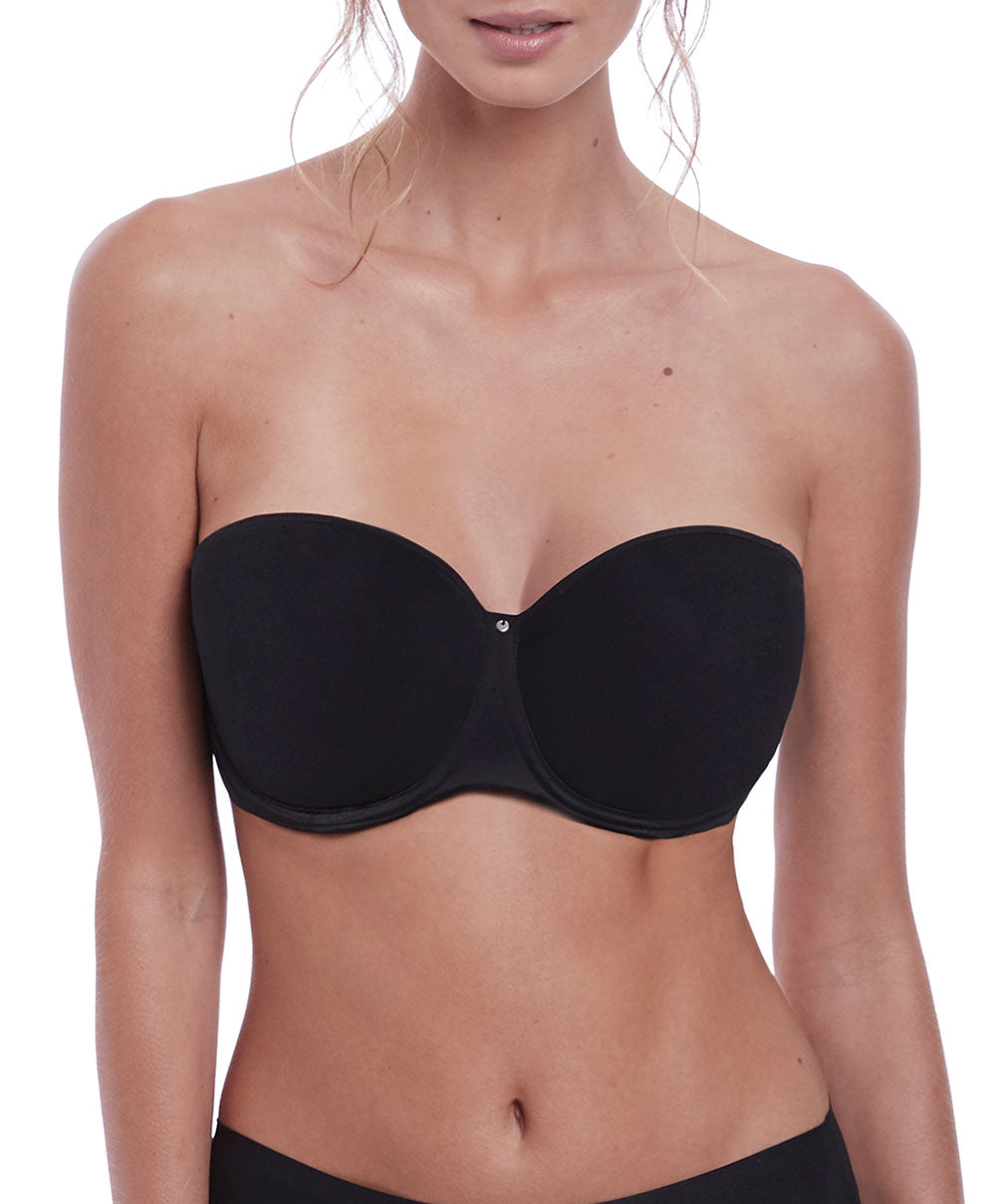 Soutien-gorge moulé sans bretelles armatures Fantasie Aura noir FL2320-BLK face