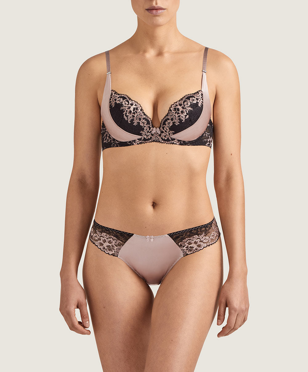 Soutien-gorge en soie push-up Femme Glamour sonate Aubade MD18-SONA face