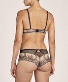 Soutien-gorge push-up Fleur de Tatoo encre noire Aubade TB18-ENNO