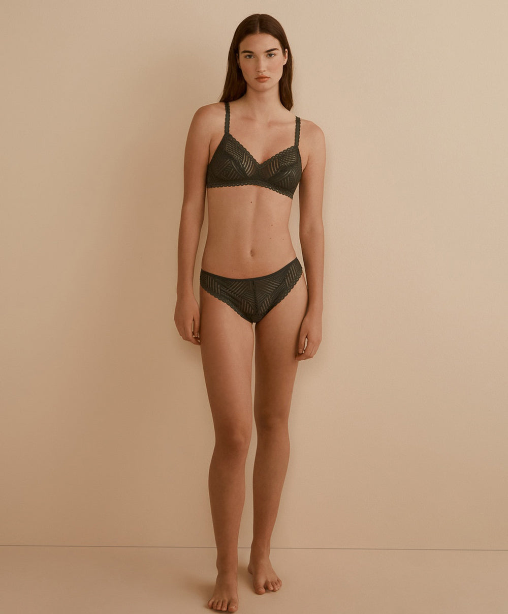 Soutien-gorge sans armature Antigel de Lise Charmel Tressage Graphic éclat aventure kaki ECC6537-EA