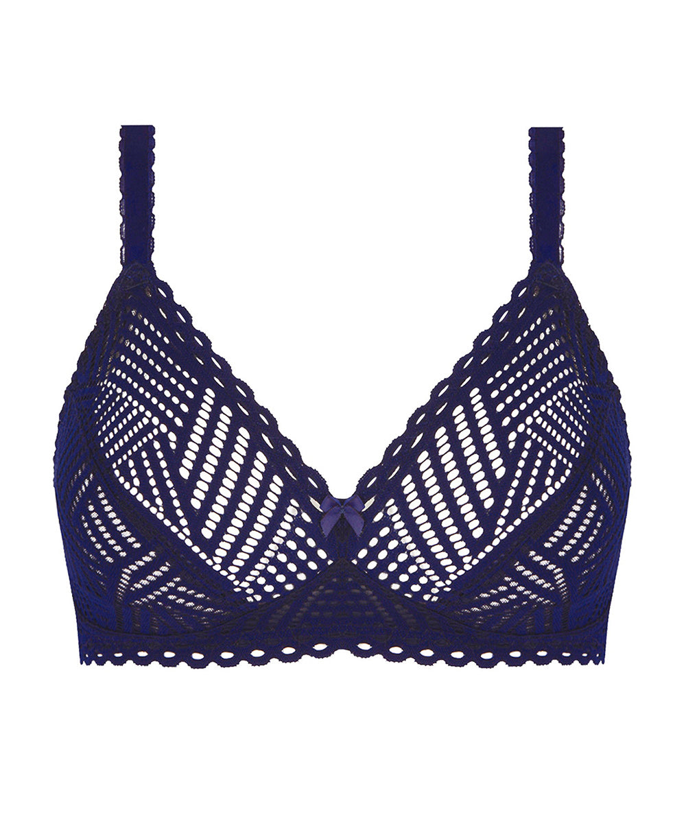 Soutien-gorge sans armatures grande taille Antigel de Lise Charmel Tressage Graphic marine FCC6537-TM 101