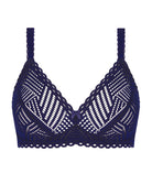 Soutien-gorge sans armatures grande taille Antigel de Lise Charmel Tressage Graphic marine FCC6537-TM 101