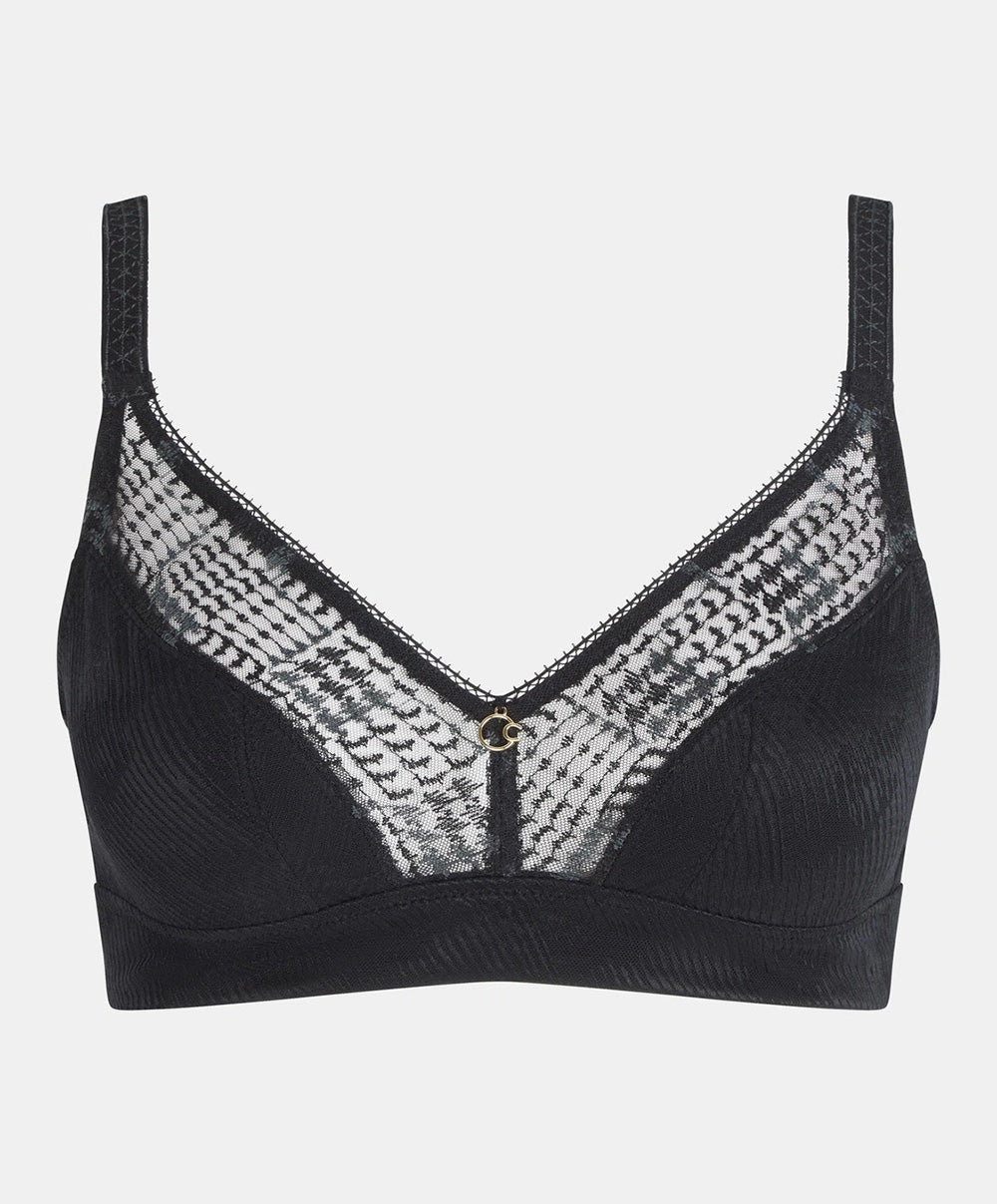 Soutien-gorge sans armatures grande taille Chantelle Intrigue noir C13WP0-011