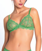 Soutien-gorge sans armatures triangle Lise Charmel Dressing Floral émeraude ACC6588-DE
