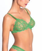 Soutien-gorge sans armatures triangle Lise Charmel Dressing Floral émeraude ACC6588-DE