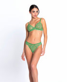 Soutien-gorge sans armatures triangle Lise Charmel Dressing Floral émeraude ACC6588-DE