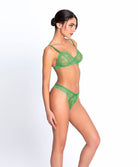 Soutien-gorge sans armatures triangle Lise Charmel Dressing Floral émeraude ACC6588-DE