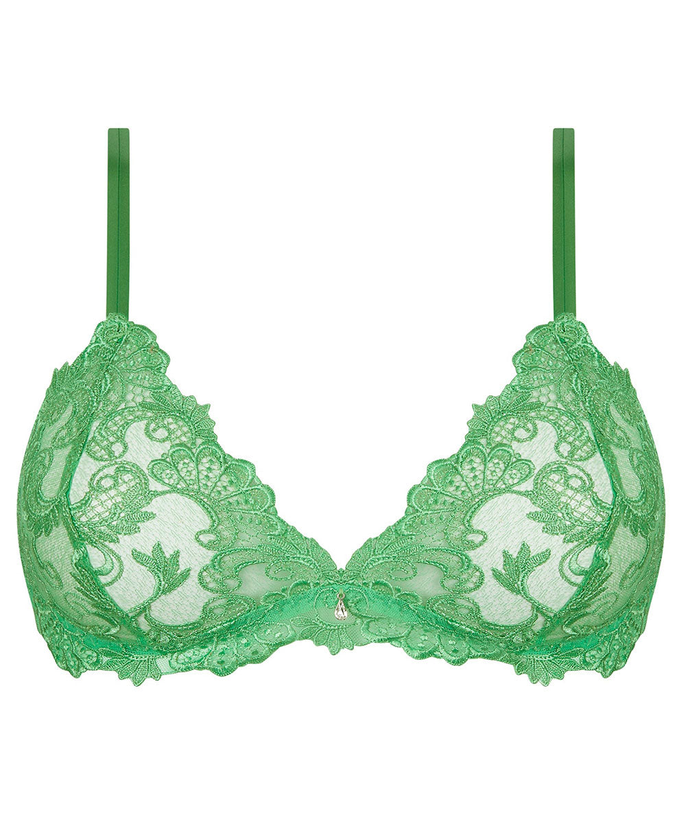 Soutien-gorge sans armatures triangle Lise Charmel Dressing Floral émeraude ACC6588-DE