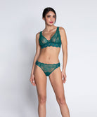 Soutien-gorge sans armatures triangle Lise Charmel Sublime en Dentelle vert princesse ACH6513-VP