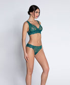 Soutien-gorge sans armatures triangle Lise Charmel Sublime en Dentelle vert princesse ACH6513-VP