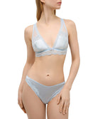 Soutien-gorge en soie sans armatures triangle Lise Charmel Splendeur soie bleu azur ACC6580-SZ