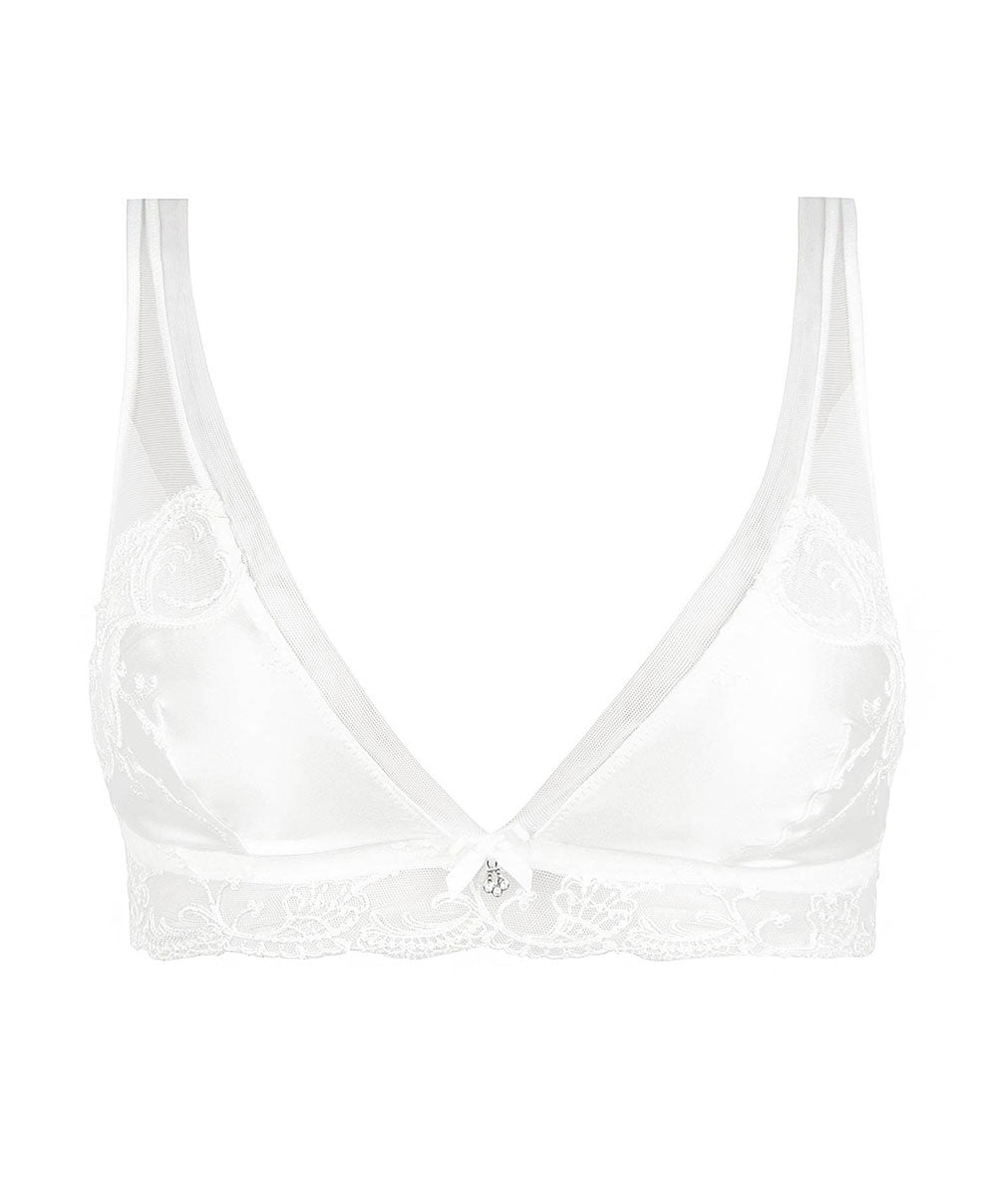 Soutien-gorge en soie sans armatures triangle Lise Charmel Splendeur soie écru nacre ACC6580-EN