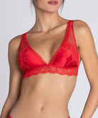 Soutien-gorge en soie sans armatures triangle Lise Charmel Splendeur soie rouge ACC6580-RS