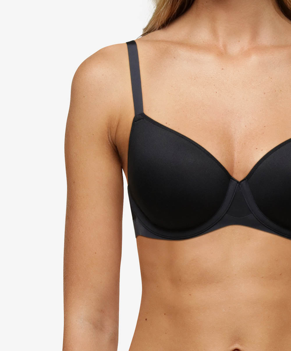 Soutien-gorge coque enveloppant spacer Pure light Noir Chantelle C10M70-011