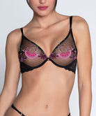 Soutien-gorge triangle armatures Lise Charmel Floraison Passion safran rose ACH6986-SR