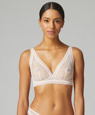 Soutien-gorge triangle en dentelle sans armatures Simone Pérèle Swing poudre pétale 15Y250-332