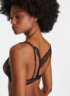 Soutien-gorge triangle plunge Night Bird black queen Aubade RDF12-BQUE