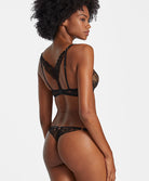 Soutien-gorge triangle plunge Night Bird black queen Aubade RDF12-BQUE