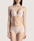 Soutien-gorge triangle plunge Rosessence nude été Aubade HK12-NETE
