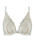 Soutien-gorge triangle plunge Trésor Infini white wind Aubade IDF12-WHIW