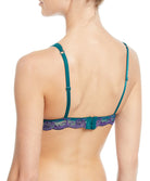 Soutien-gorge en soie sans armatures triangle Lise Charmel Splendeur soie turquoise ACC6580-ST face