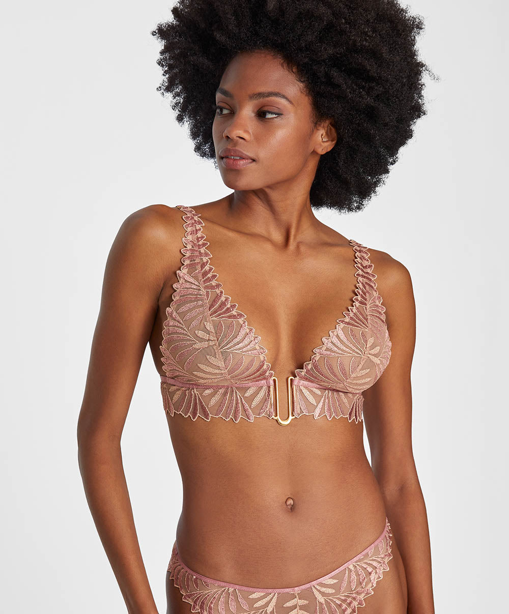 Soutien-gorge triangle sans armatures Aubade x Iris Van Herpen Sensory illusion Silk rose Aubade RC10B-SILR