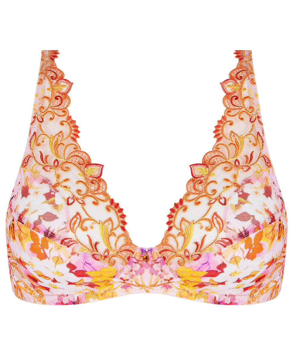 Soutien-gorge triangle sexy "Glamour" Lise Charmel Jardins de Lumière bouquet multicolore ACH7449-BL