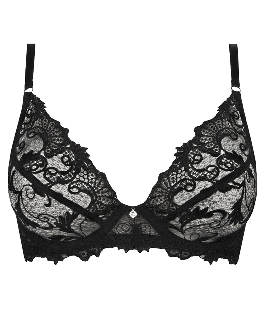 Soutien-gorge triangle sexy "Glam" Lise Charmel Dressing Floral noir ACC7488-NO 100